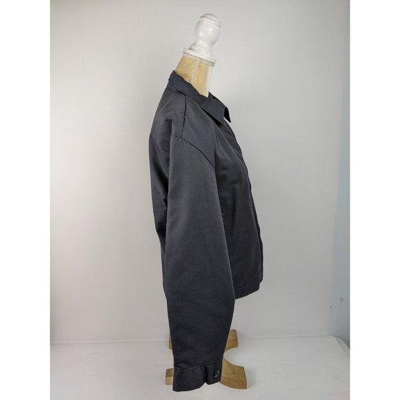 Red Kap Grey Workwear Jacket Mens Size Large Cotton Blend Uniform Work - Picture 4 of 10